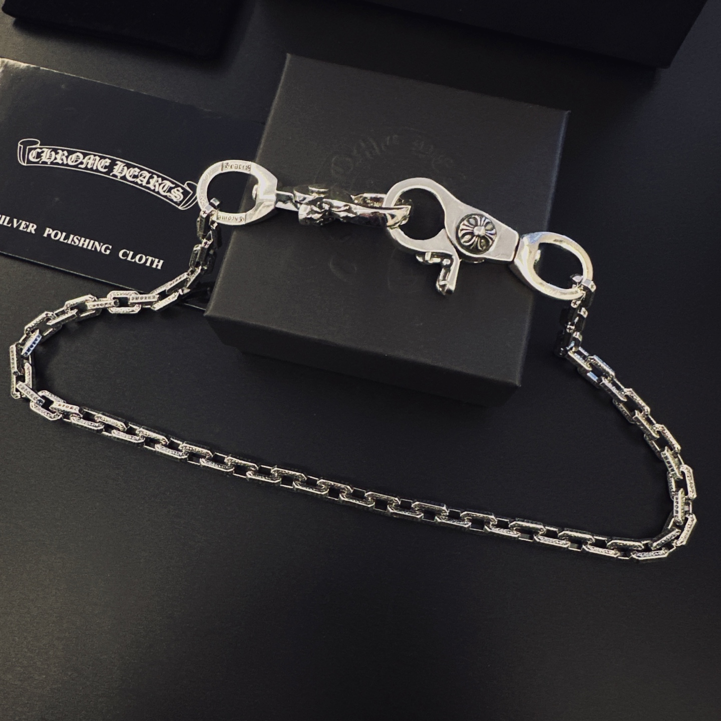 Chrome Hearts Hearts克罗心 双龙虾扣头十字裤链包包链