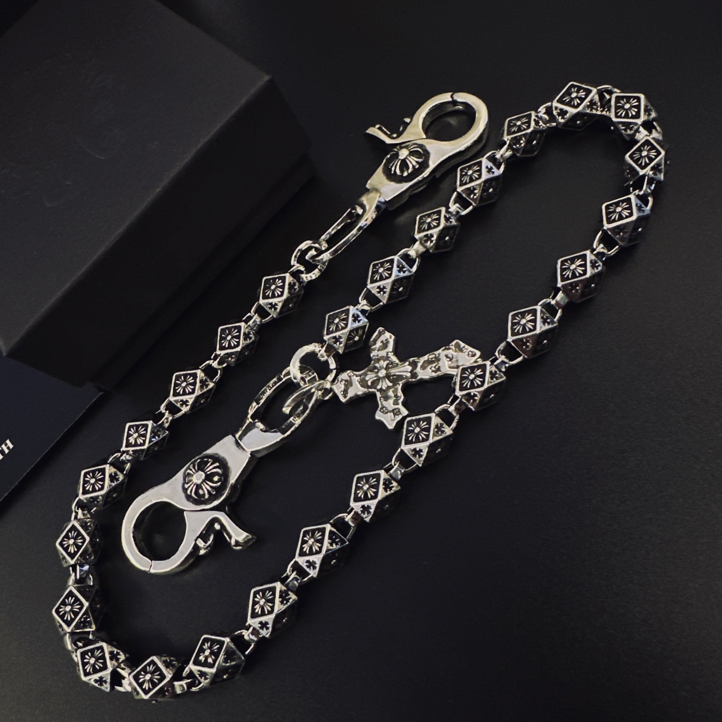 Chrome Hearts Hearts克罗心 双龙虾扣头十字裤链包包链
