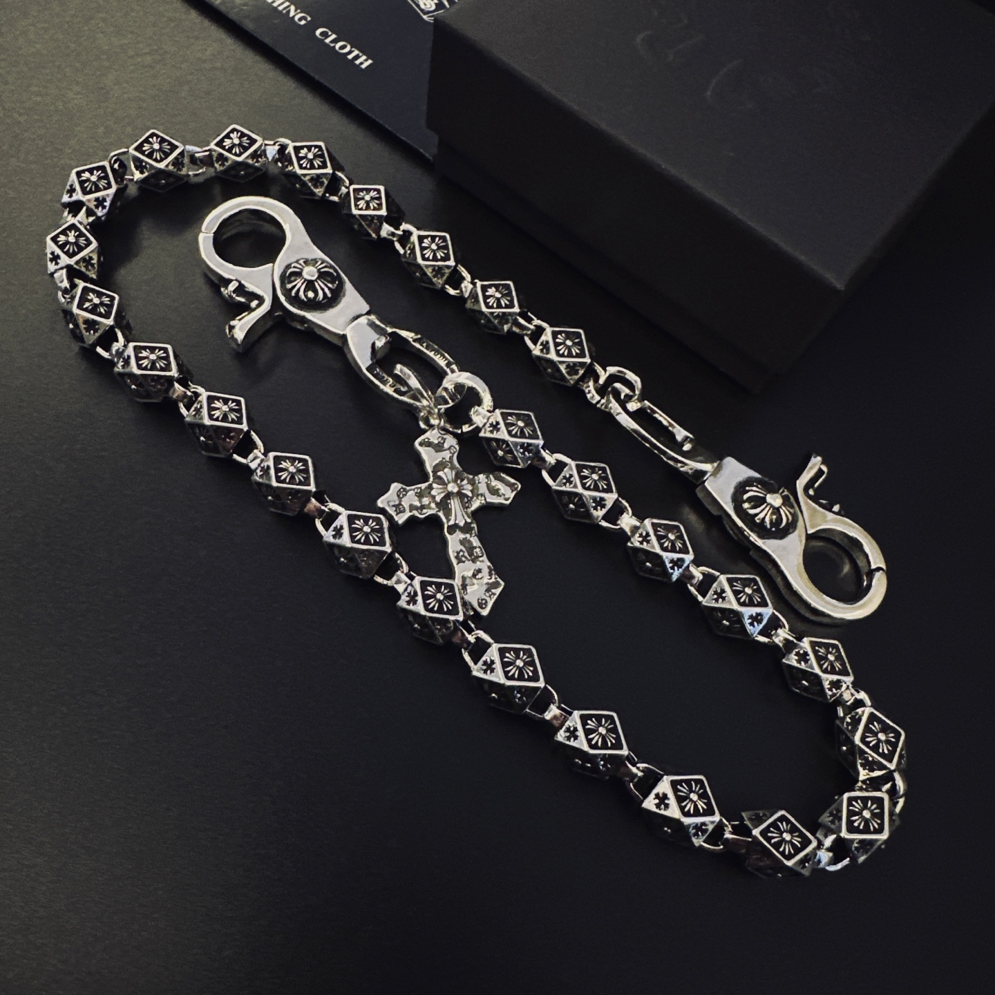Chrome Hearts Hearts克罗心 双龙虾扣头十字裤链包包链
