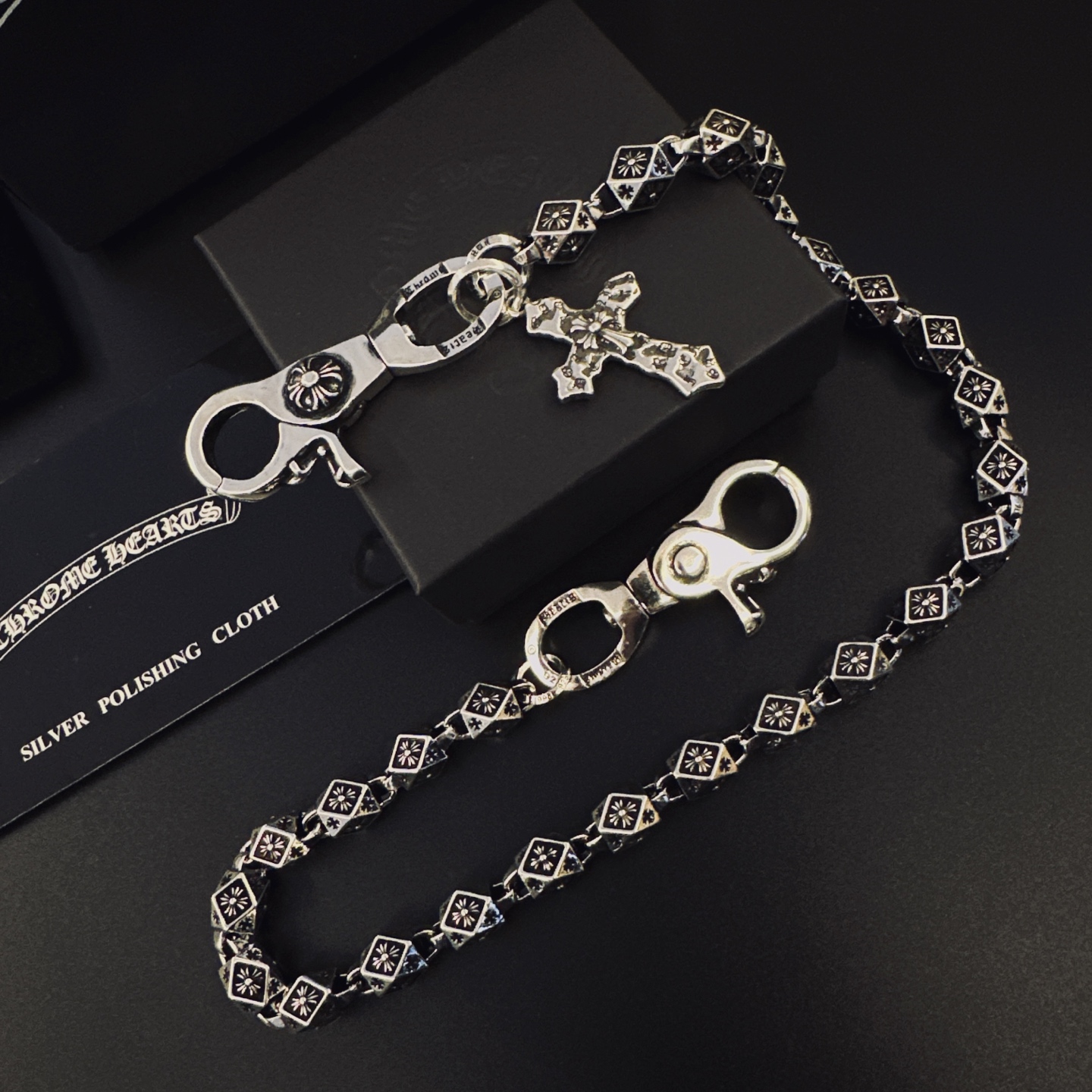Chrome Hearts Hearts克罗心 双龙虾扣头十字裤链包包链