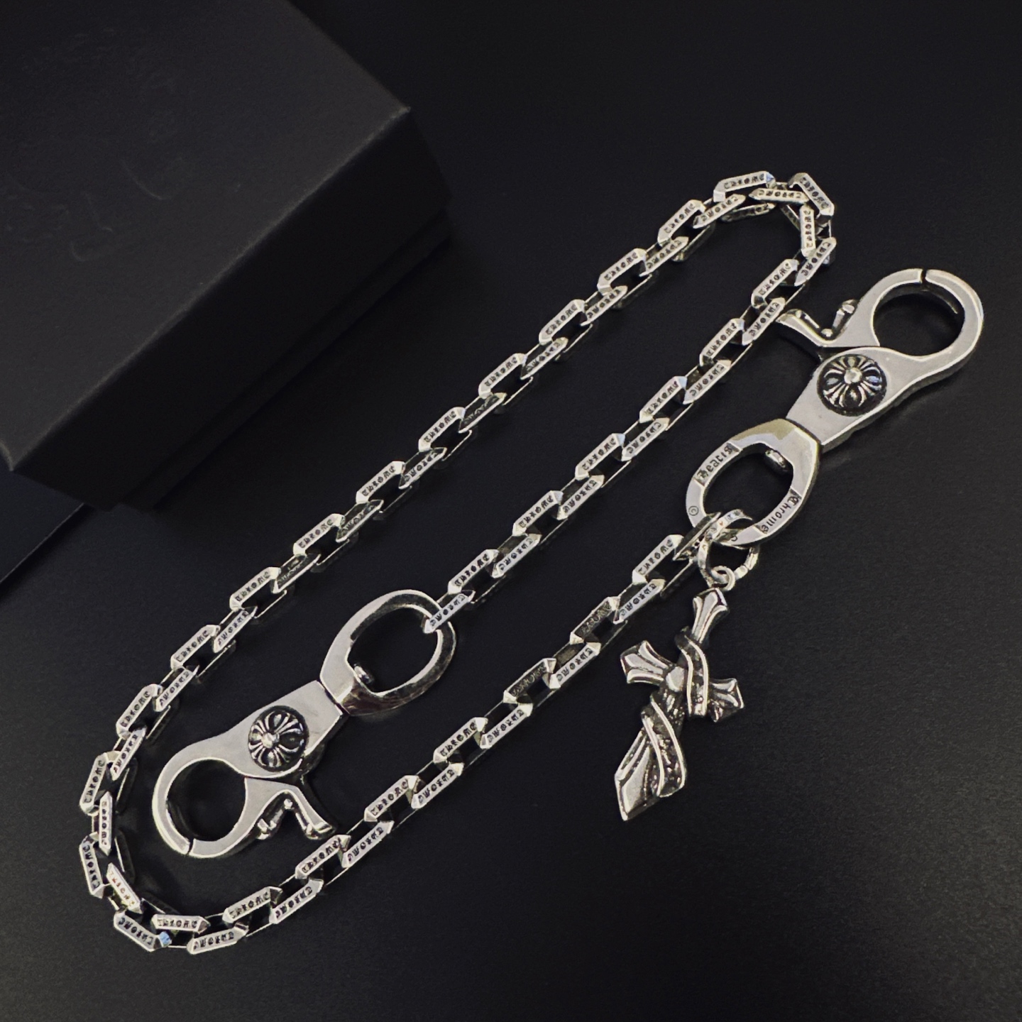 Chrome Hearts Hearts克罗心 双龙虾扣头十字裤链包包链