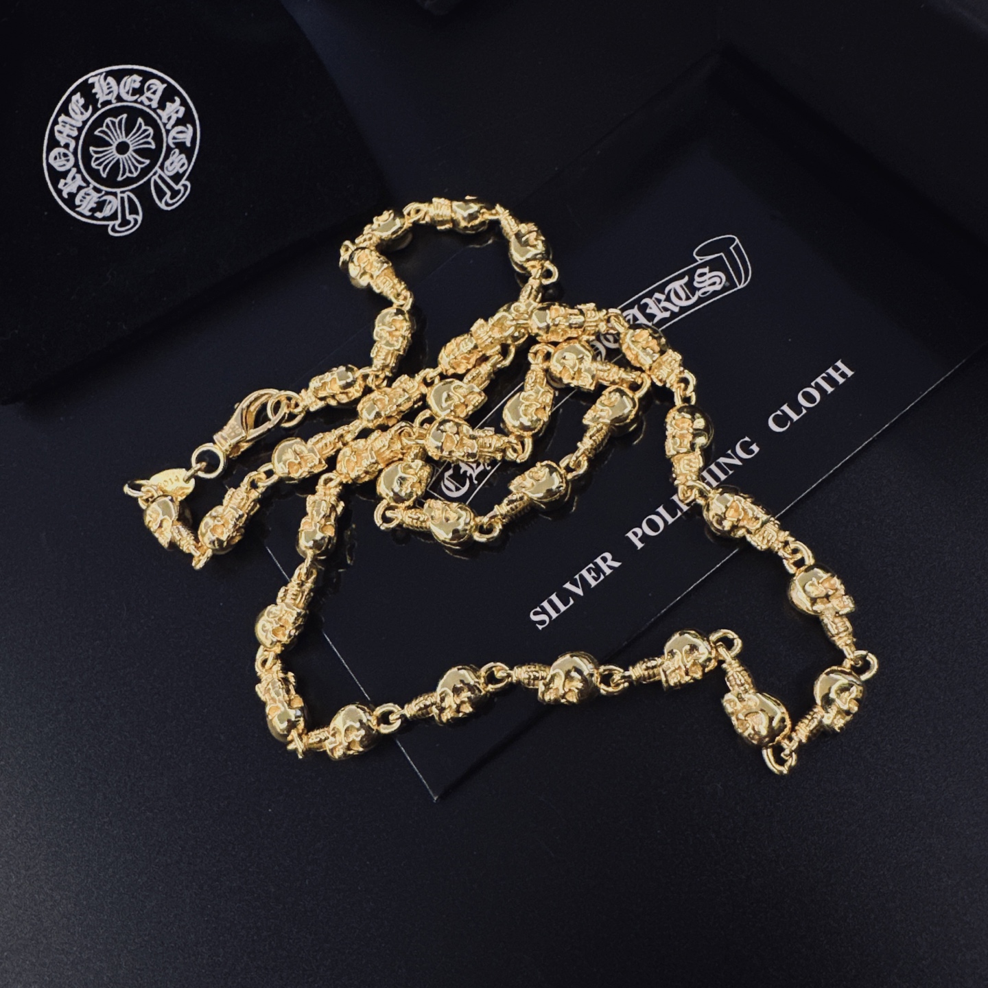 Chrome Hearts Hearts克罗心黄金色项链