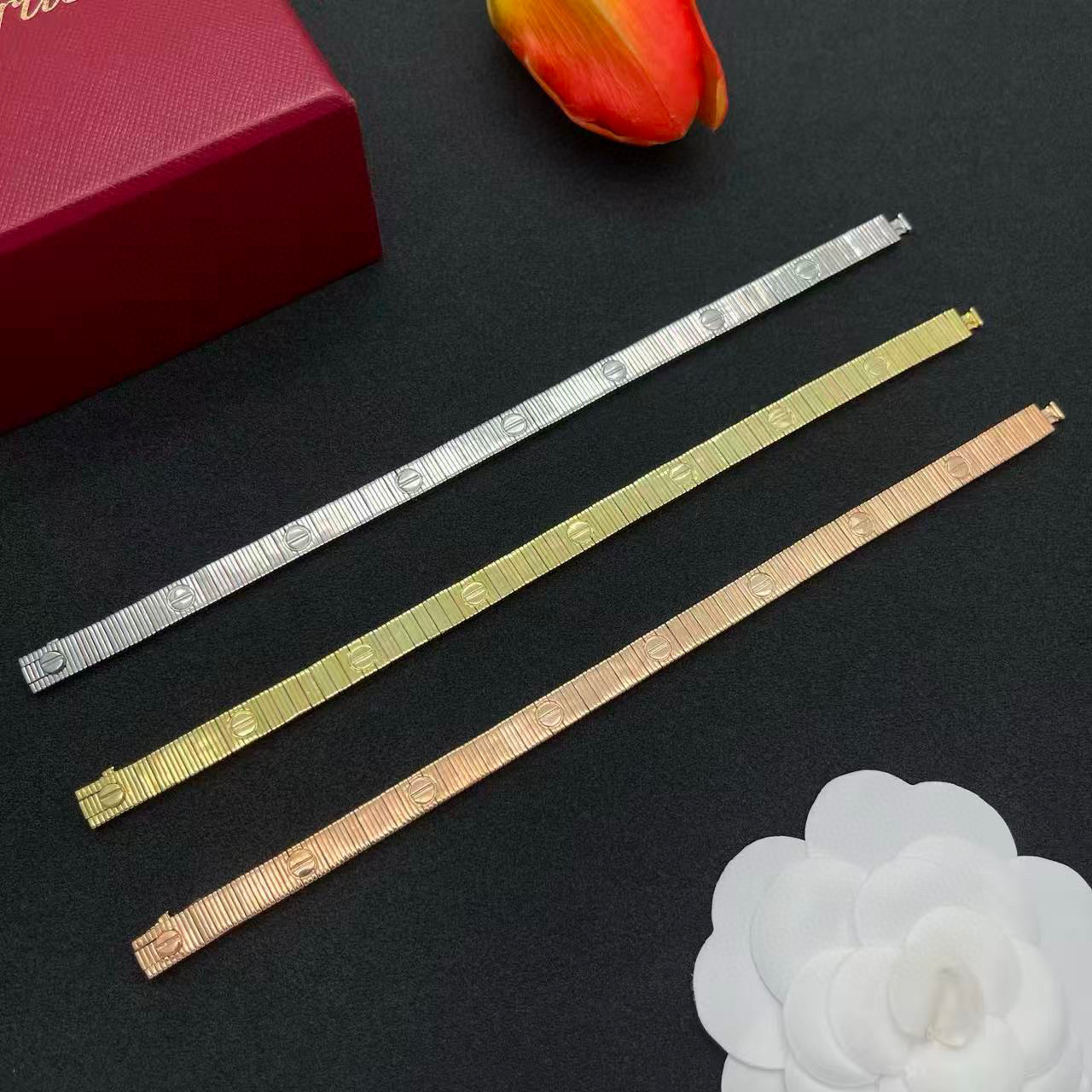 NO:687964,Kajia striped screw bracelet new high version design strap CNC process 18k gold plating size 16-20, jewelry boutique, bracelet19860909卡加条纹螺丝手链新款高版本设计表带cnc工艺18k金电镀 尺寸16-20,饰品精品,bracelet,Jewelry