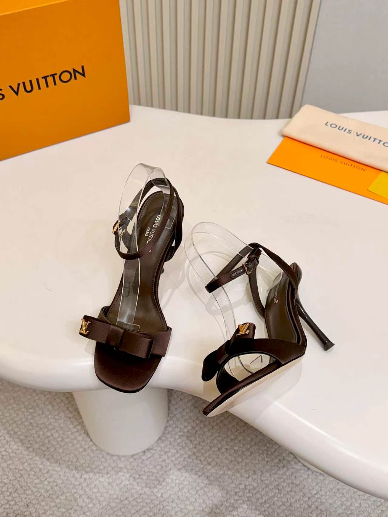 LV Style Brown Leather Women's Shoes Lookbook Reference image 2