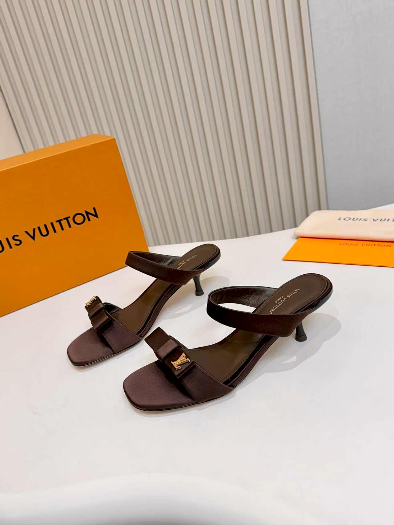 LV Style Brown Leather Women's Shoes Lookbook Reference image 2