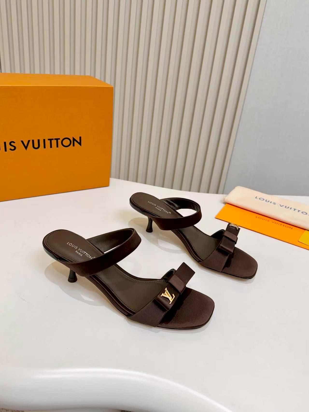 LV Style Brown Leather Women's Shoes Lookbook Reference image 1