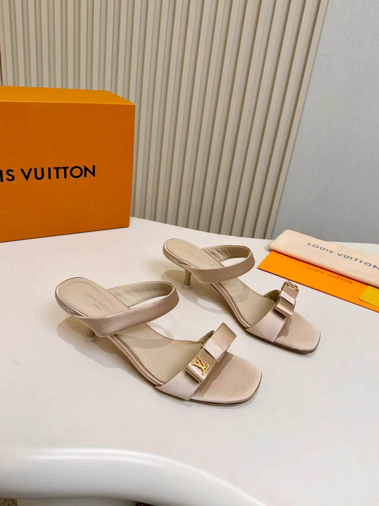 LV Style Brown Leather Women's Shoes Lookbook Reference image 1