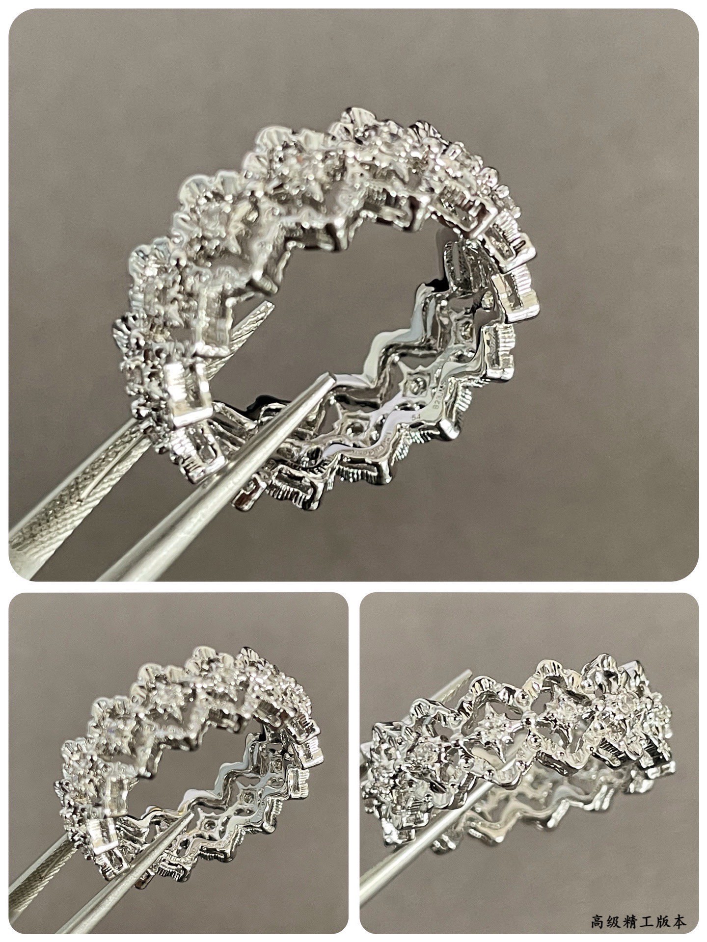  V金材质 （码数5678）布契拉提歌剧院蕾丝花边戒指💍现货 我的爱藏于心💓 却形于色🌈🔥高品质 k金工