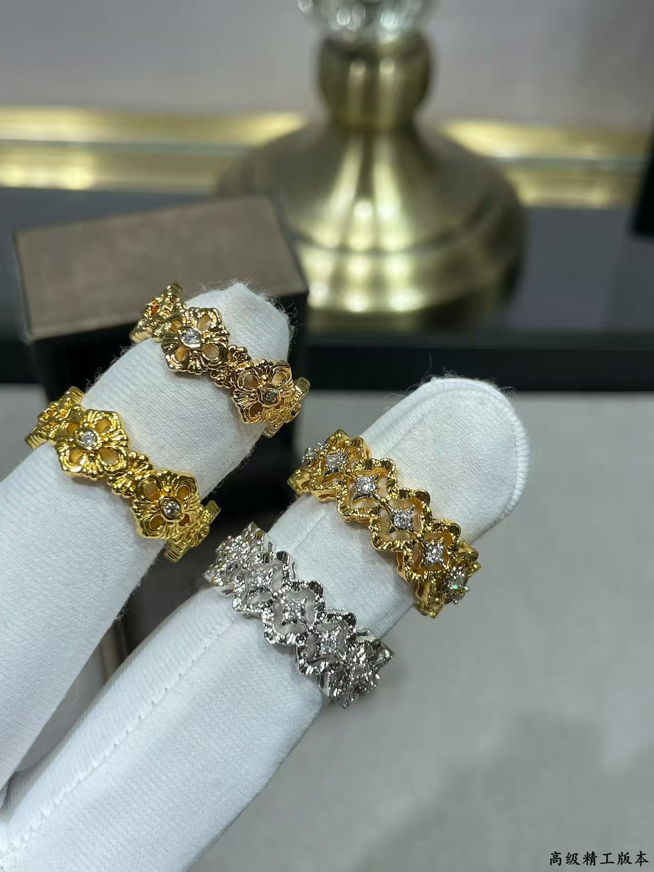  V金材质 （码数5678）布契拉提歌剧院蕾丝花边戒指💍现货 我的爱藏于心💓 却形于色🌈🔥高品质 k金工