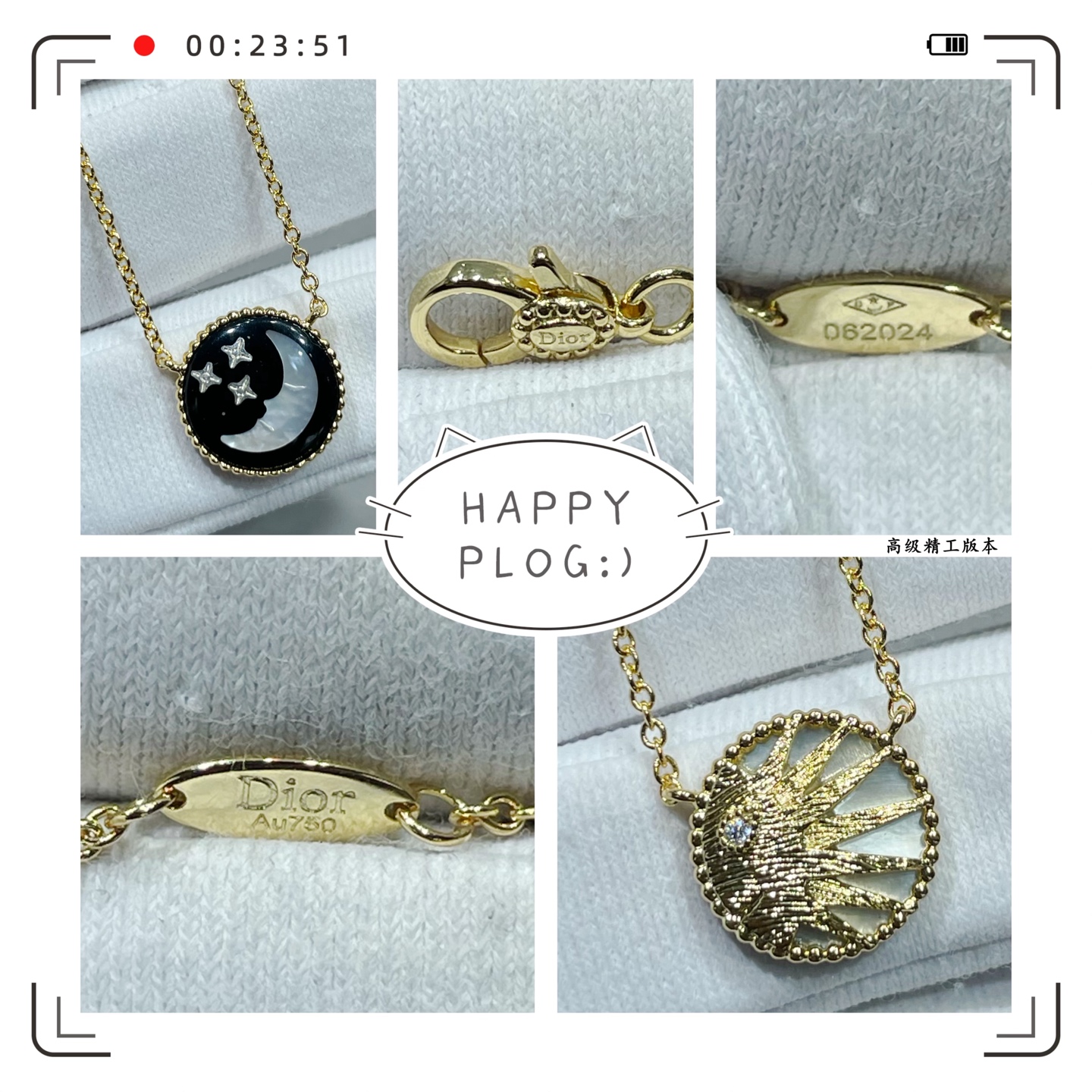  v金材质  迪奥日月星辰项链☀️ 双面吊坠设计，以日月星辰为主体，源自迪奥先生对占卜学的热爱，将太阳☀