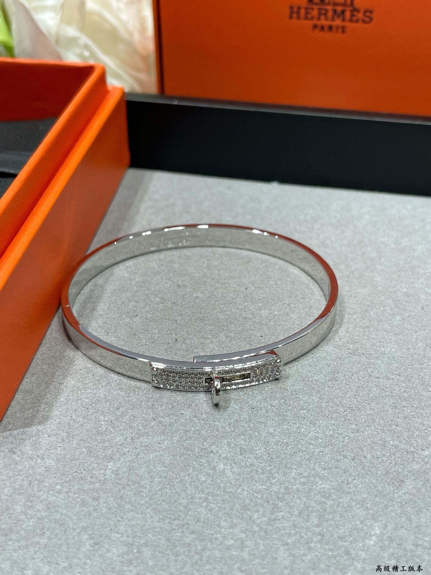 Hermès 升级版本 （码数:16 17）爱马仕CNC纽扣半钻手镯 高级精工版