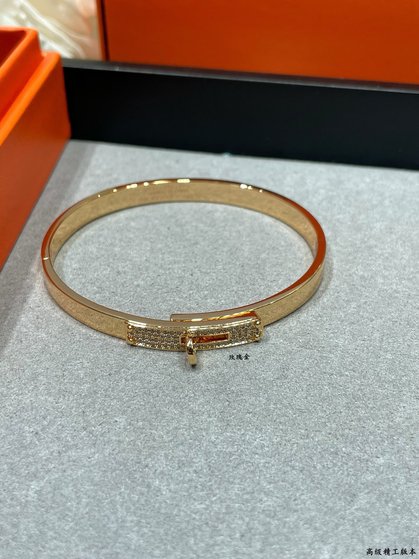 Hermès 升级版本 （码数:16 17）爱马仕CNC纽扣半钻手镯 高级精工版