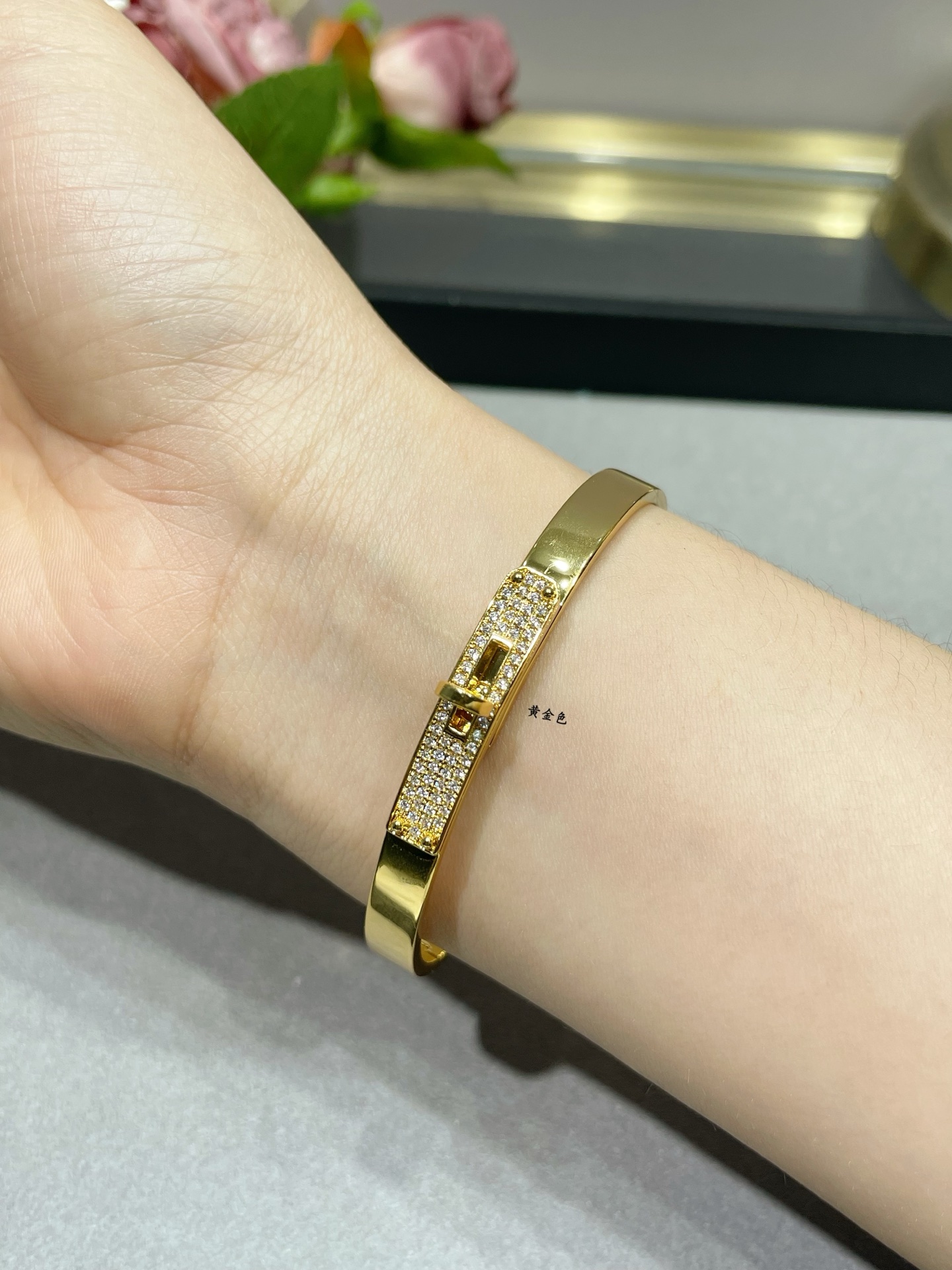 Hermès 升级版本 （码数:16 17）爱马仕CNC纽扣半钻手镯 高级精工版