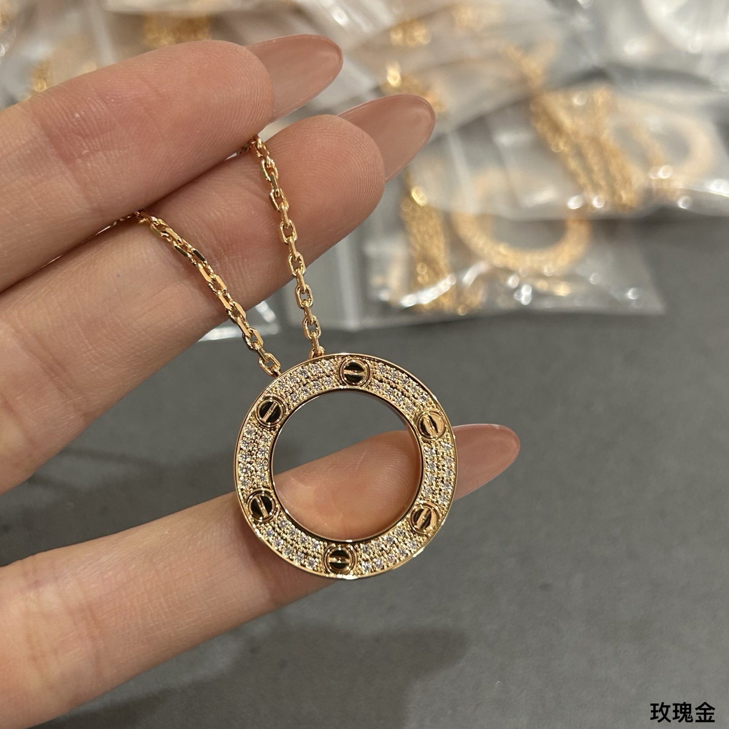卡地亚满钻大饼项链到货了