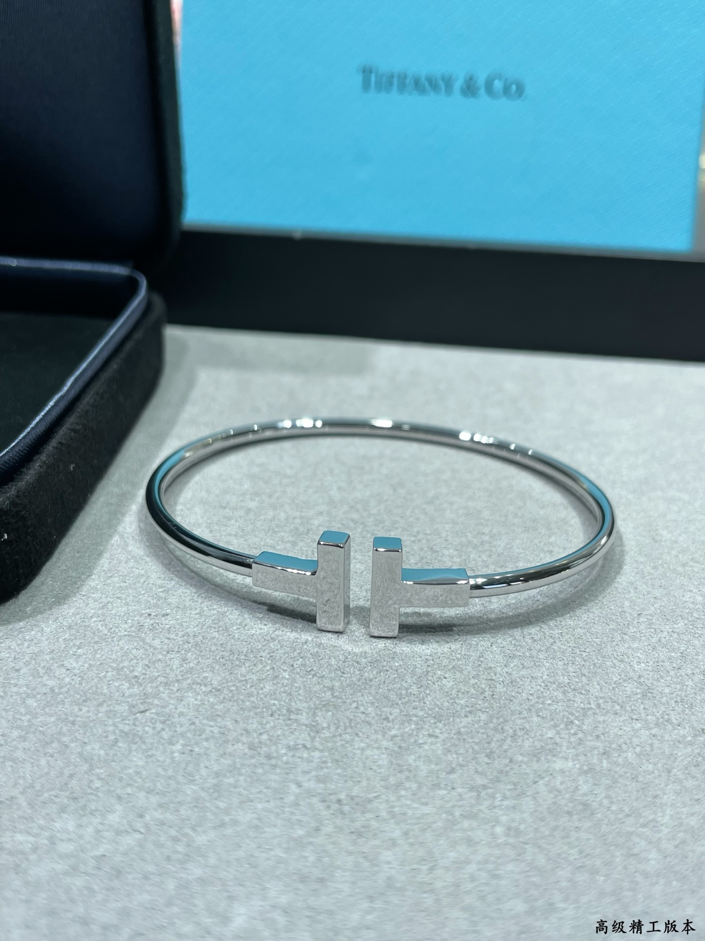 V金镀咪金 CNC对版 光金空心管（空心管底下无孔）最高版本❤️ tiffany蒂芙尼双T光面手镯👏🏻👏