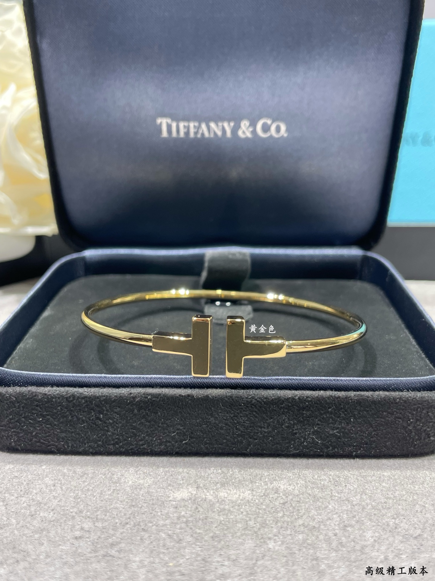 V金镀咪金 CNC对版 光金空心管（空心管底下无孔）最高版本❤️ tiffany蒂芙尼双T光面手镯👏🏻👏