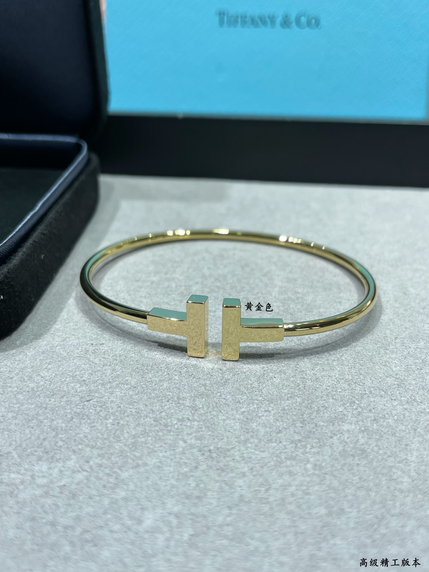 V金镀咪金 CNC对版 光金空心管（空心管底下无孔）最高版本❤️ tiffany蒂芙尼双T光面手镯👏🏻👏