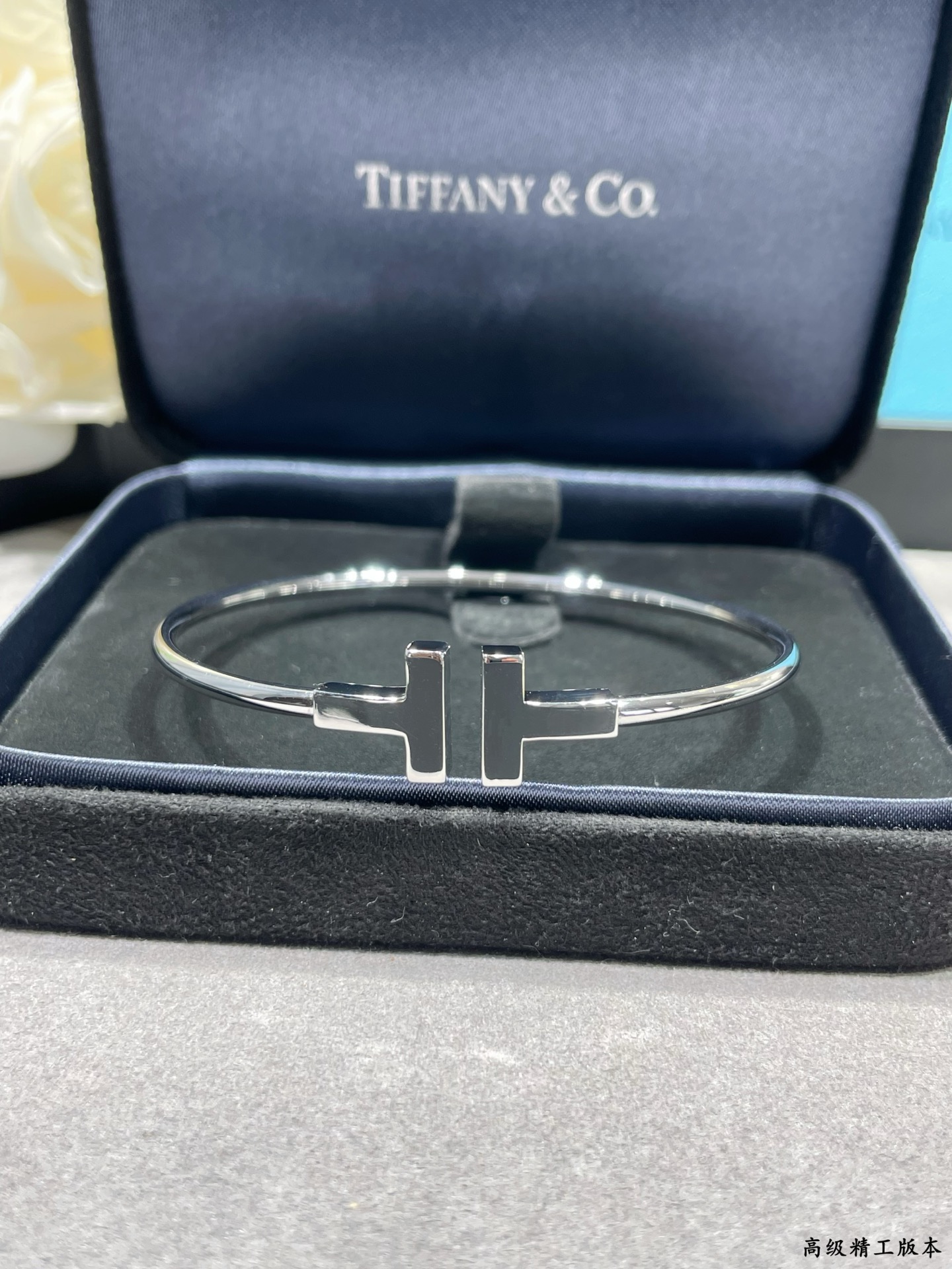 V金镀咪金 CNC对版 光金空心管（空心管底下无孔）最高版本❤️ tiffany蒂芙尼双T光面手镯👏🏻👏