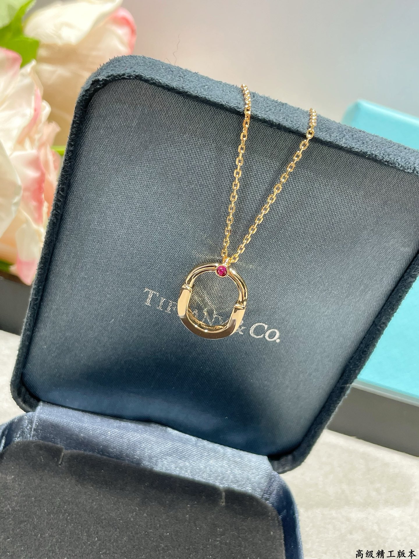 Tiffany & Co. Tiffany 蒂芙尼小号lock单粉钻项链