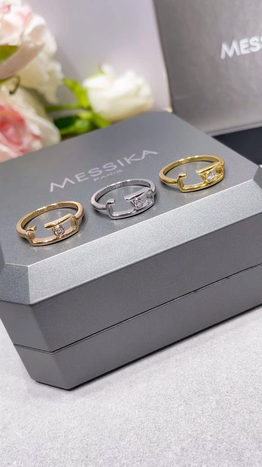 梅西卡半圈光面戒指💍