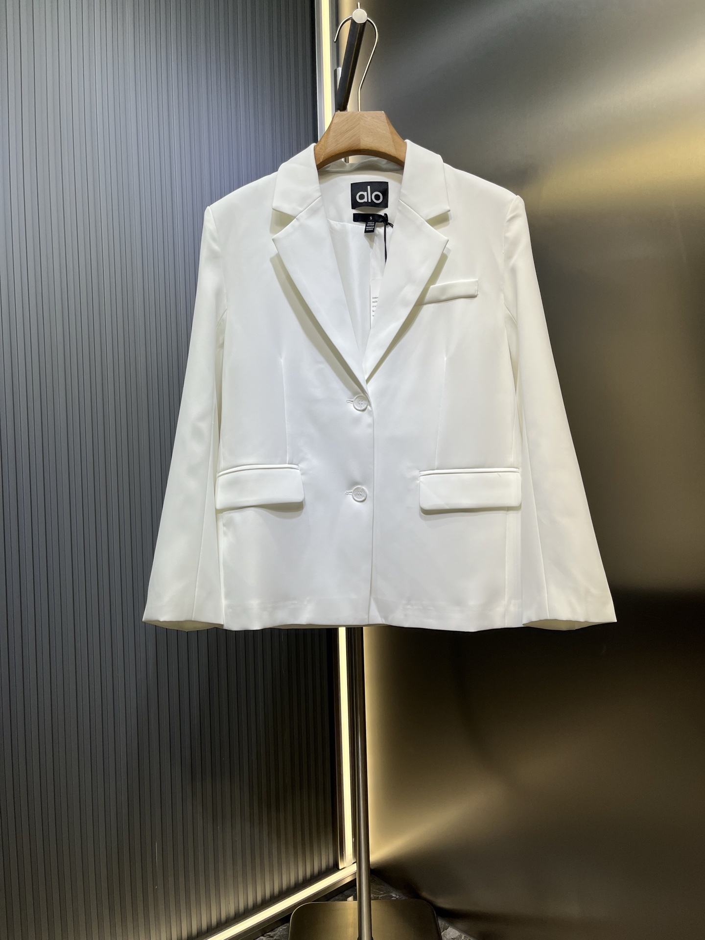 Alo Yoga New Women's White Oversized Fit Suit Jacket Business Blazer