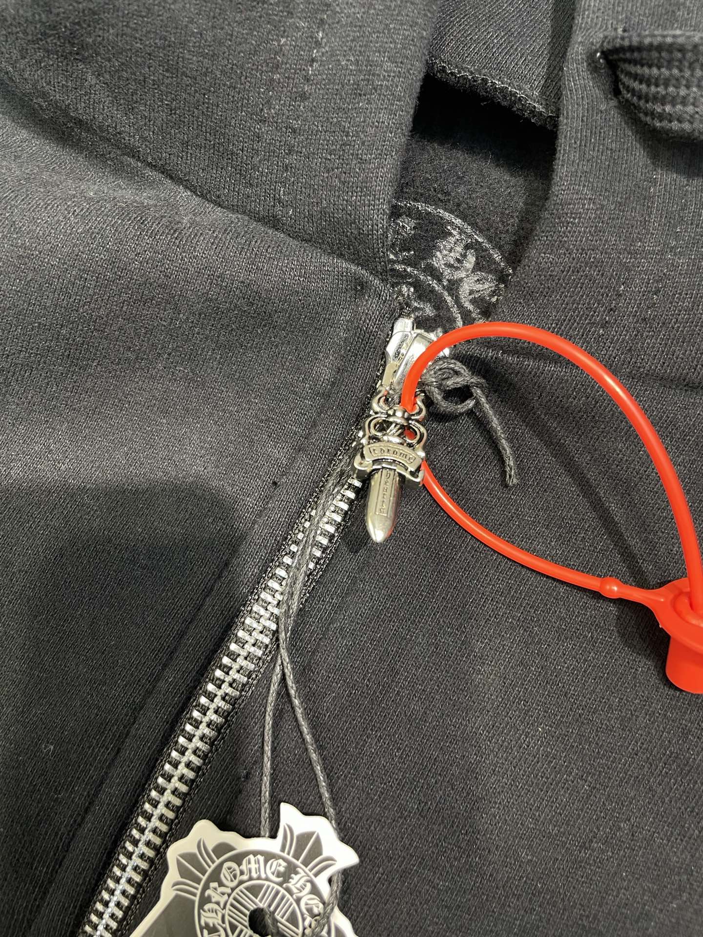 Chrome Hearts Black Zip-Up Hoodie with White Logo Print - Soft Fleece 11 i1758122572313 119 0 9
