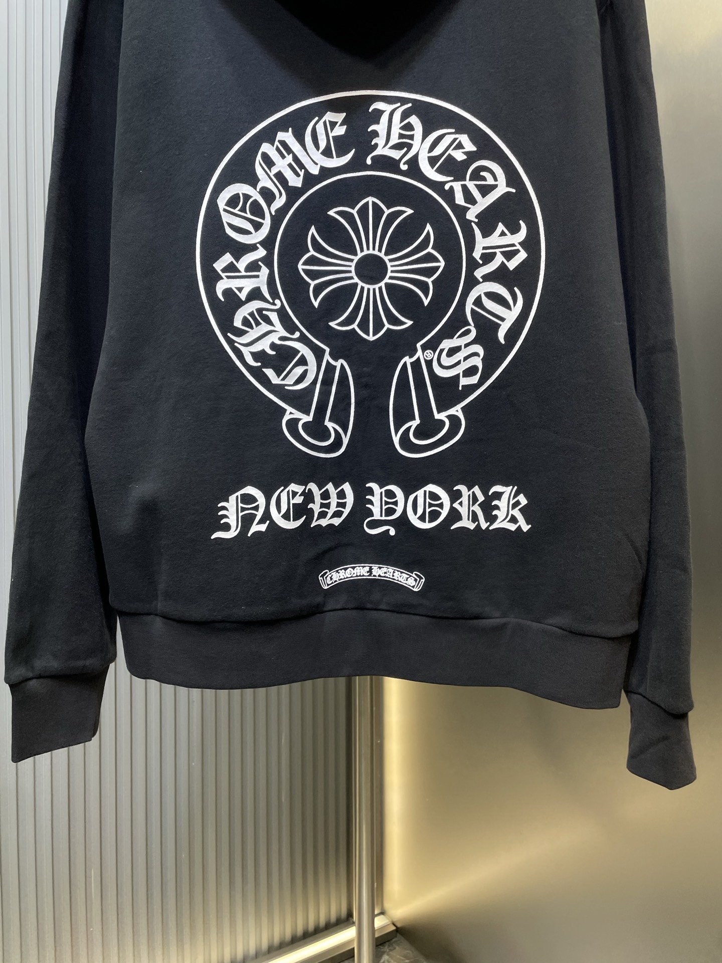 Chrome Hearts Black Zip-Up Hoodie with White Logo Print - Soft Fleece 7 i1758122572343 6204 0 5