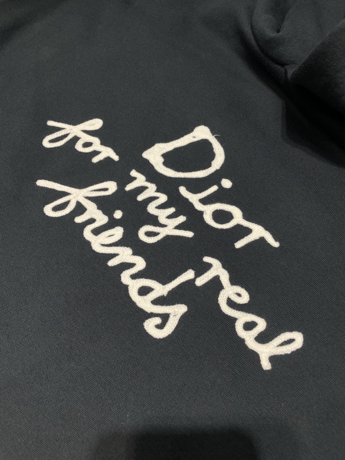 Diorr For My Real Friends Navy Blue Cotton Fleece Hoodie Sweatshirt 8 i1758723160107 3347 0 7