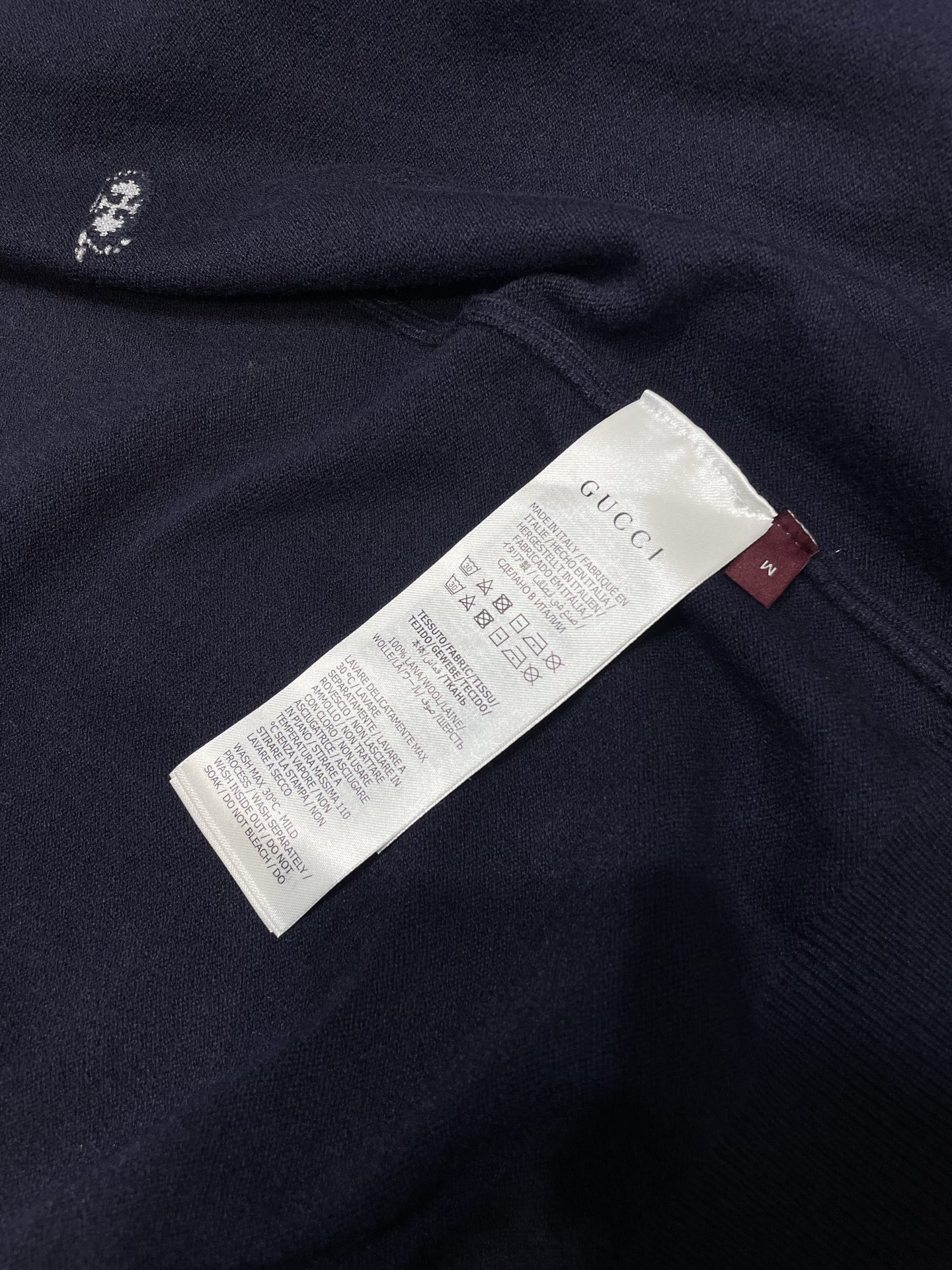 Gucci Navy Knitwear Wool Cardigan with Multicolor GG Logo Embroidery 9 i1760546367039 6383 0 8