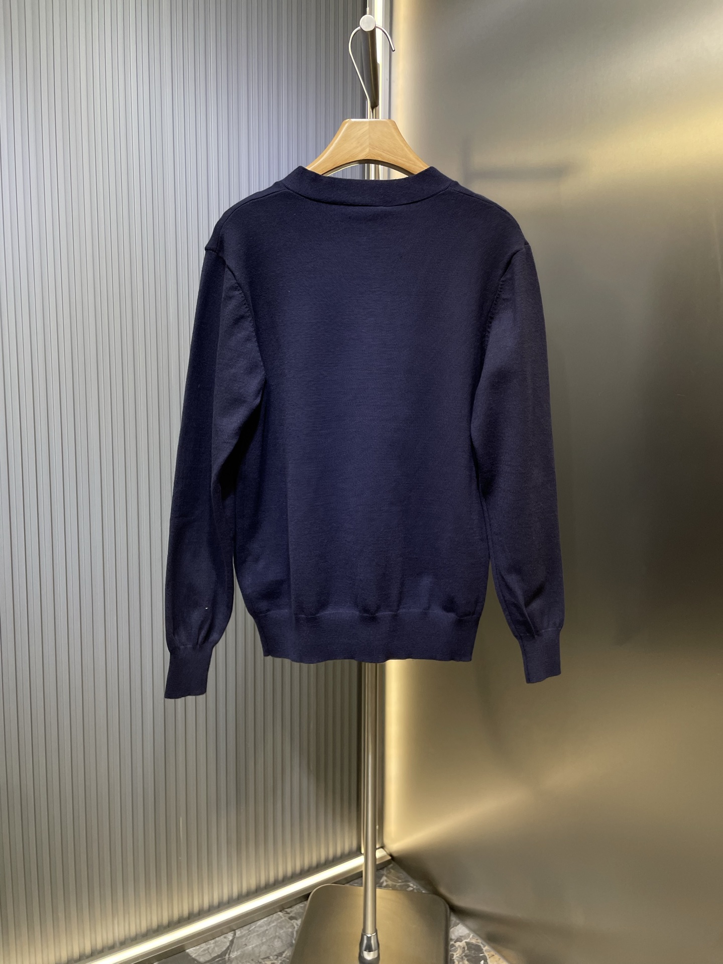 Gucci Navy Knitwear Wool Cardigan with Multicolor GG Logo Embroidery 5 i1760546367039 6702 0 4