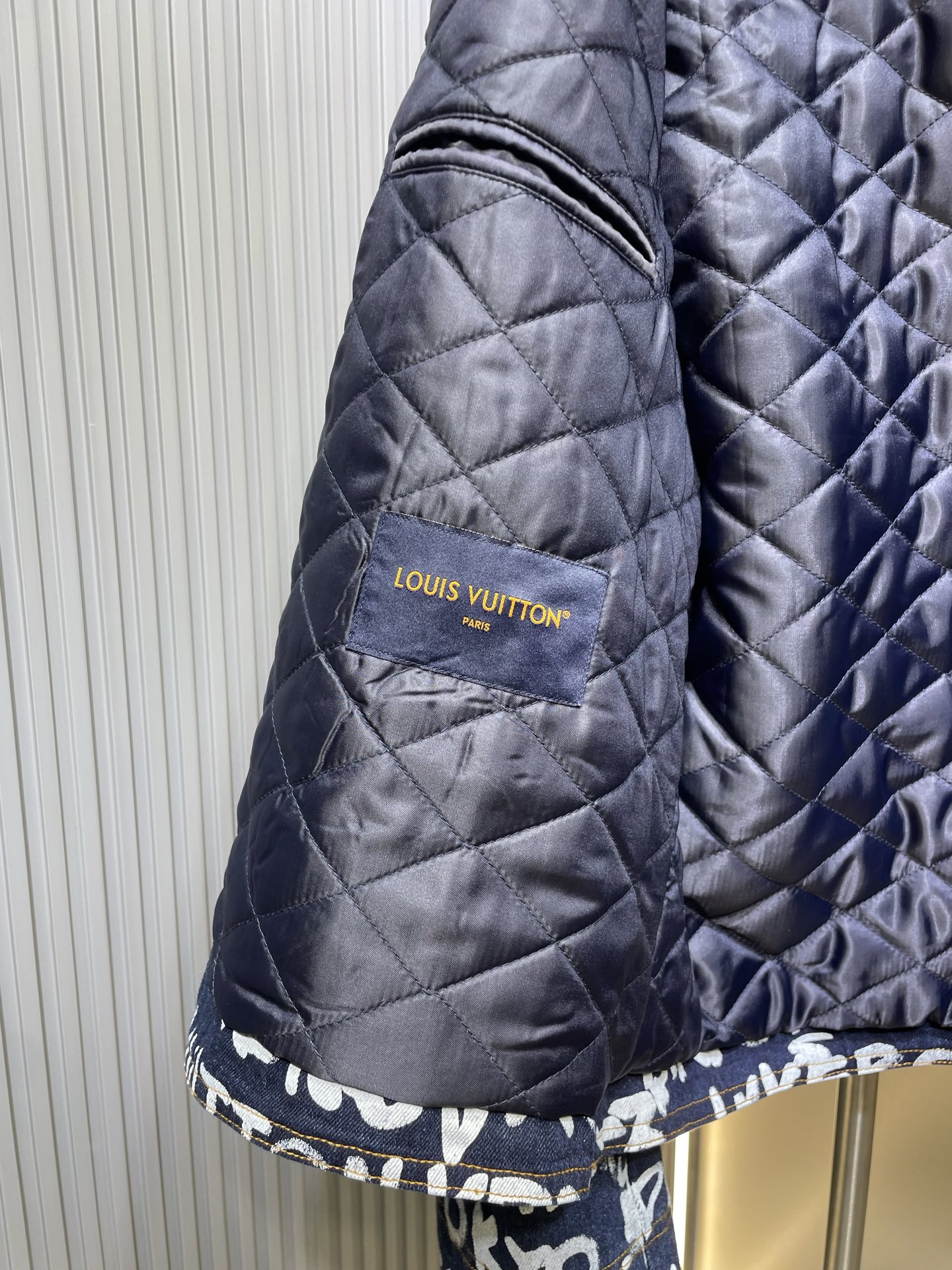 Louis Vuitton LV涂鸦字母无领牛仔夹克
