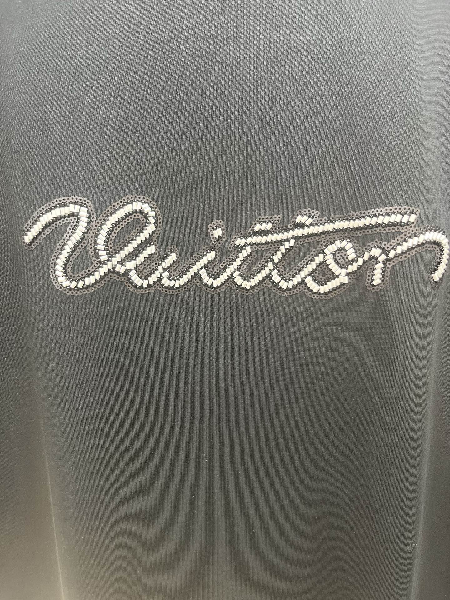 Louis Vuitton LV 路易威登串珠珠绣签名圆领短袖