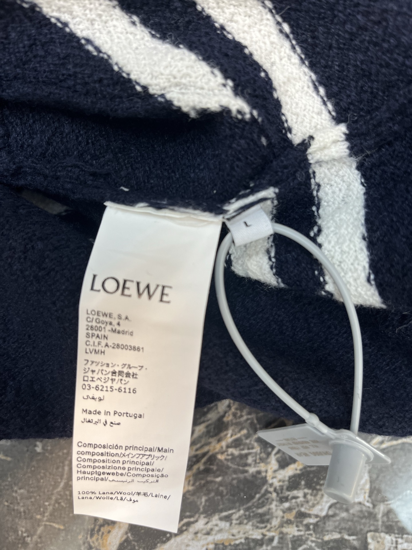 Loewe 轻盈纹理羊毛刺绣圆领针织短袖T恤