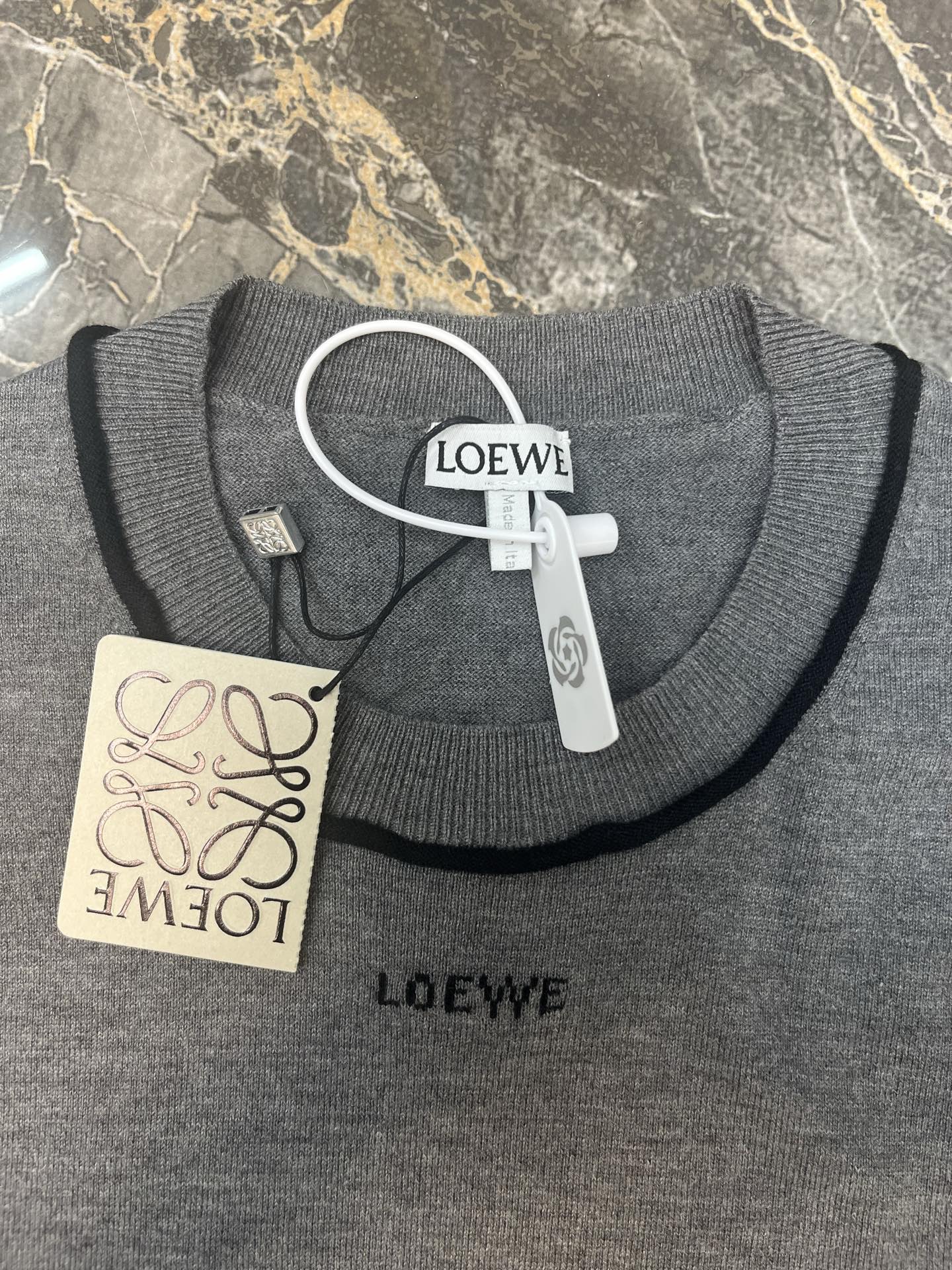 Loewe 代购版本 Loewe罗意威ss26春夏新款提花针织短袖