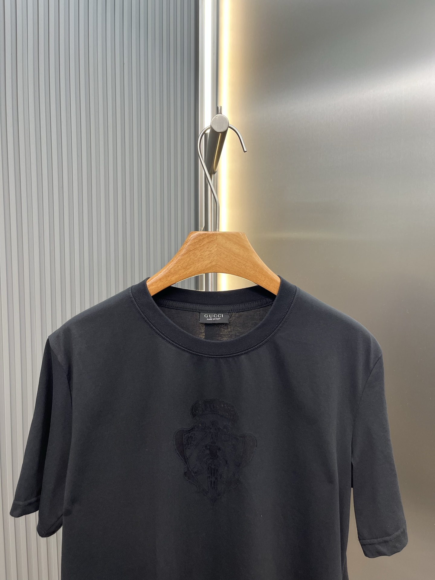Gucci Guc 徽标镂空饰devore短袖