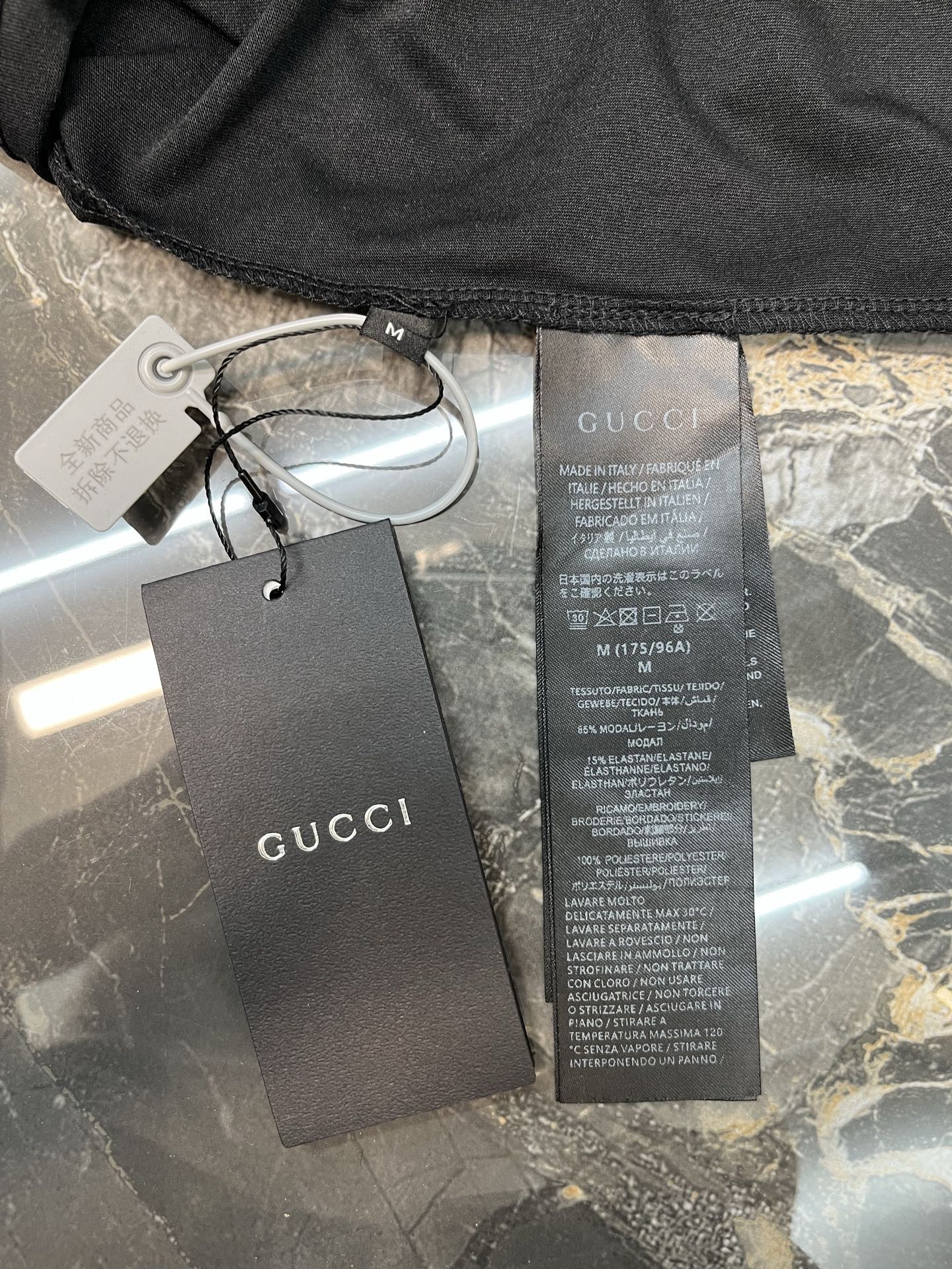 Gucci Guc 徽标镂空饰devore短袖