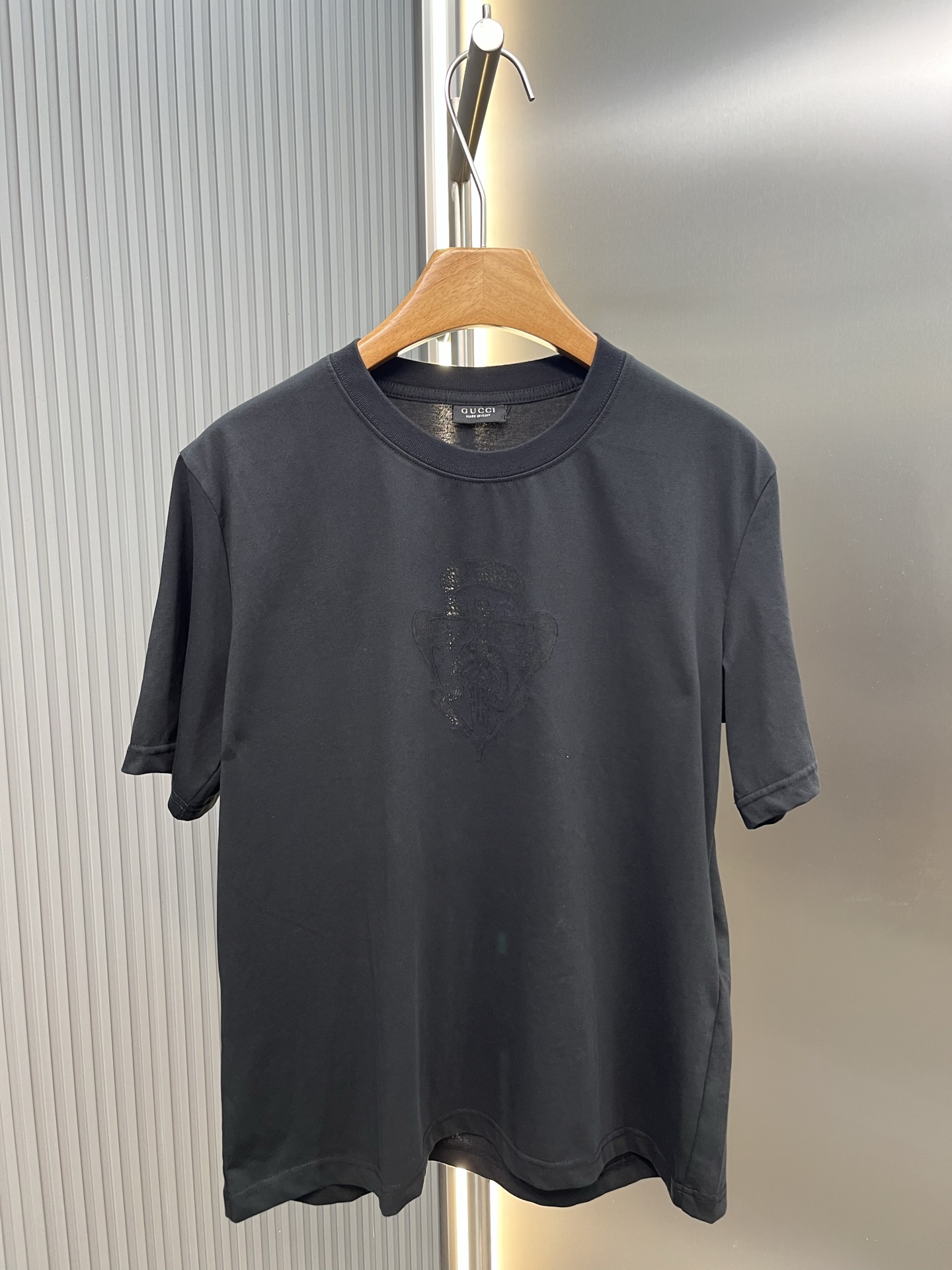 Gucci Guc 徽标镂空饰devore短袖