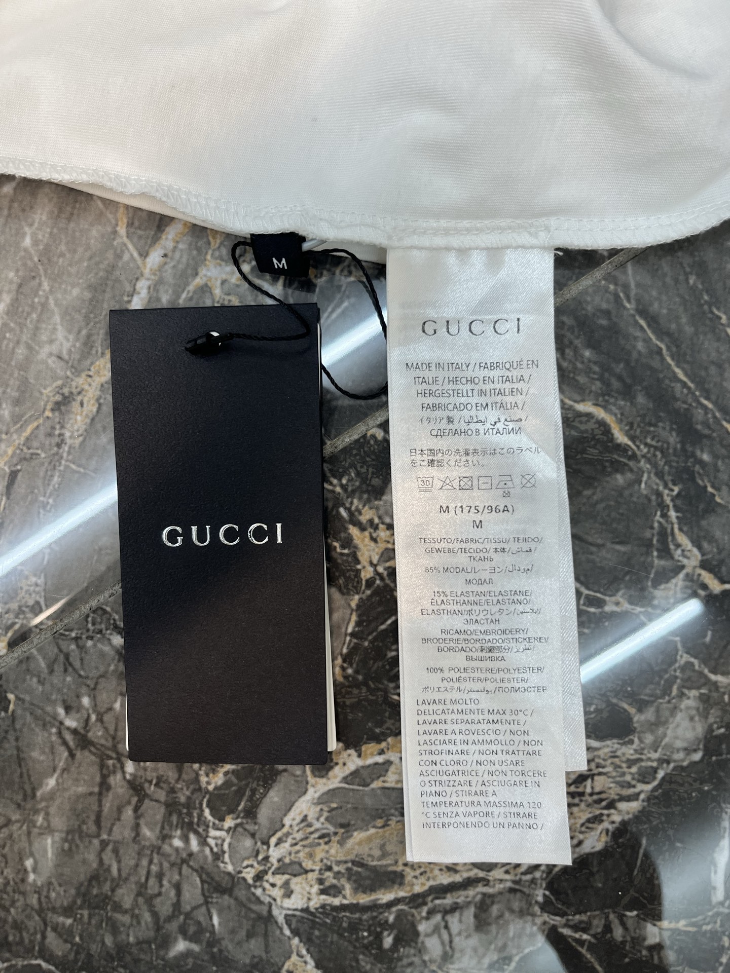 Gucci Guc 徽标镂空饰devore短袖