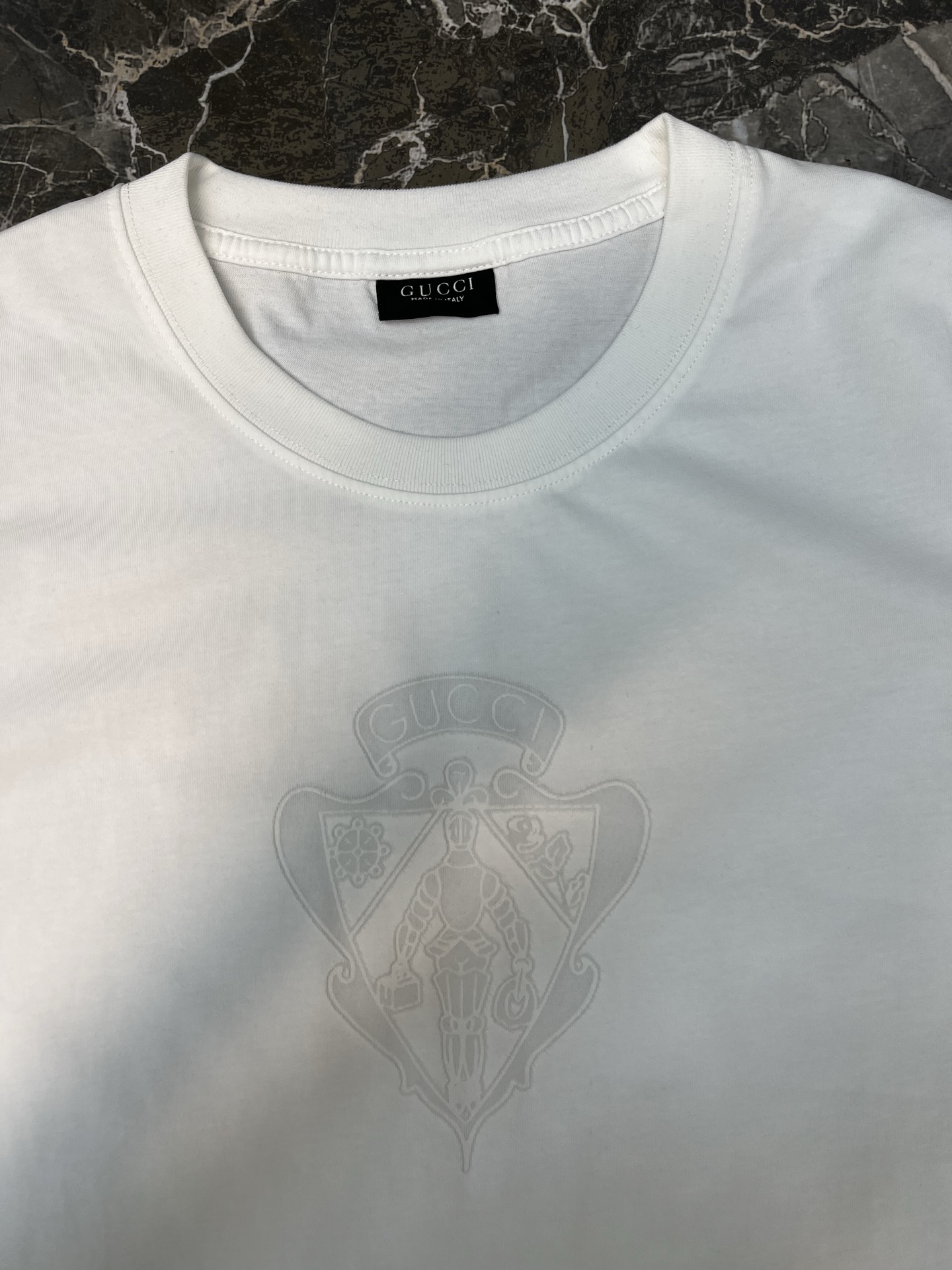 Gucci Guc 徽标镂空饰devore短袖