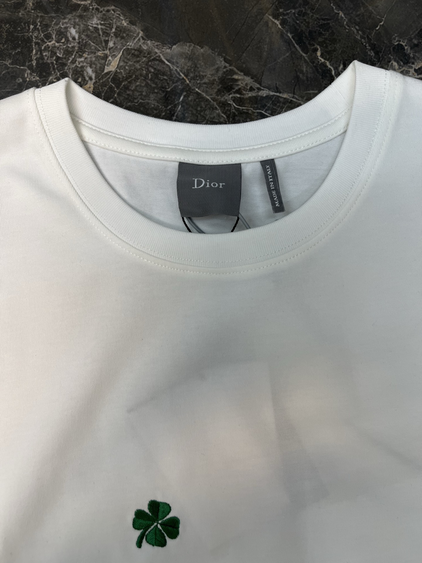 Dior Dr 四叶草刺绣图案短袖
