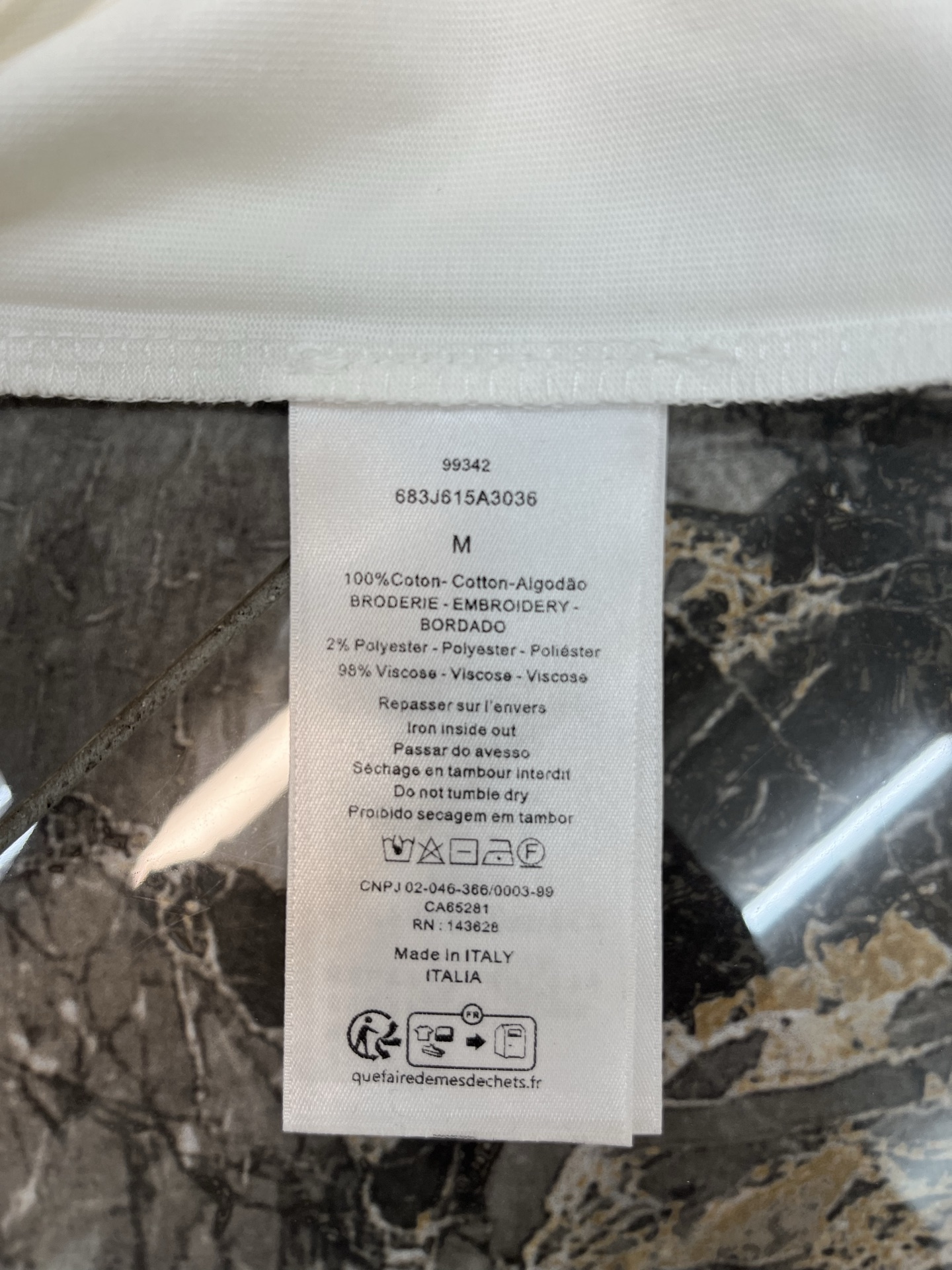 Dior Dr 四叶草刺绣图案短袖