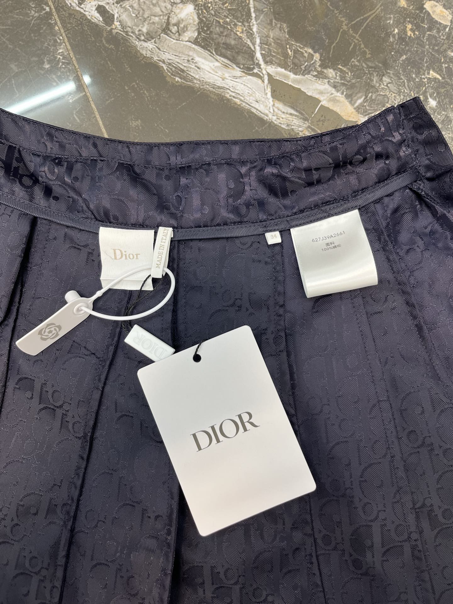 Dior Dior Oblique 褶裥迷你裙女装