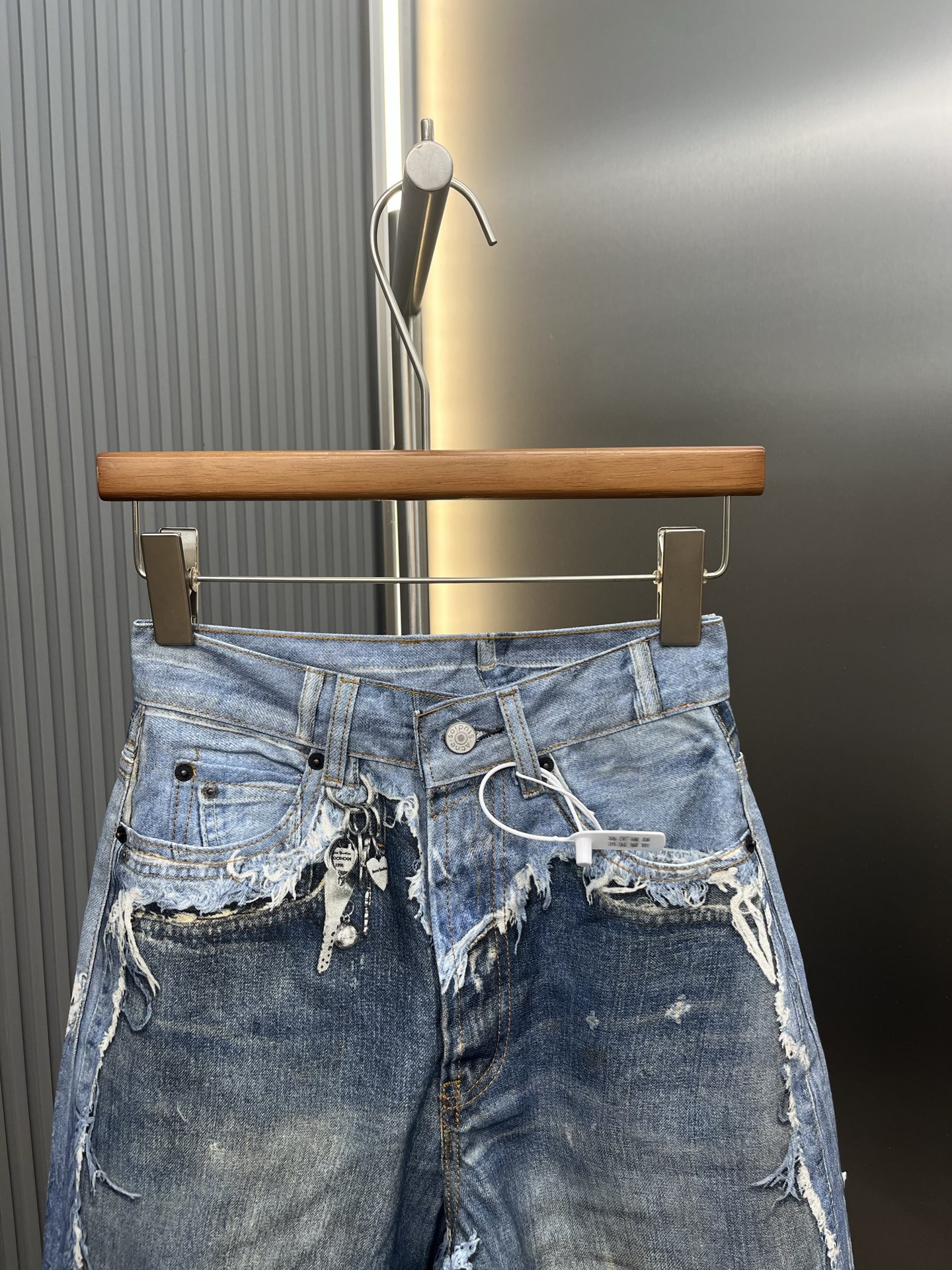 Acne Studios Acne Studios 错视印花染色做旧牛仔短裤