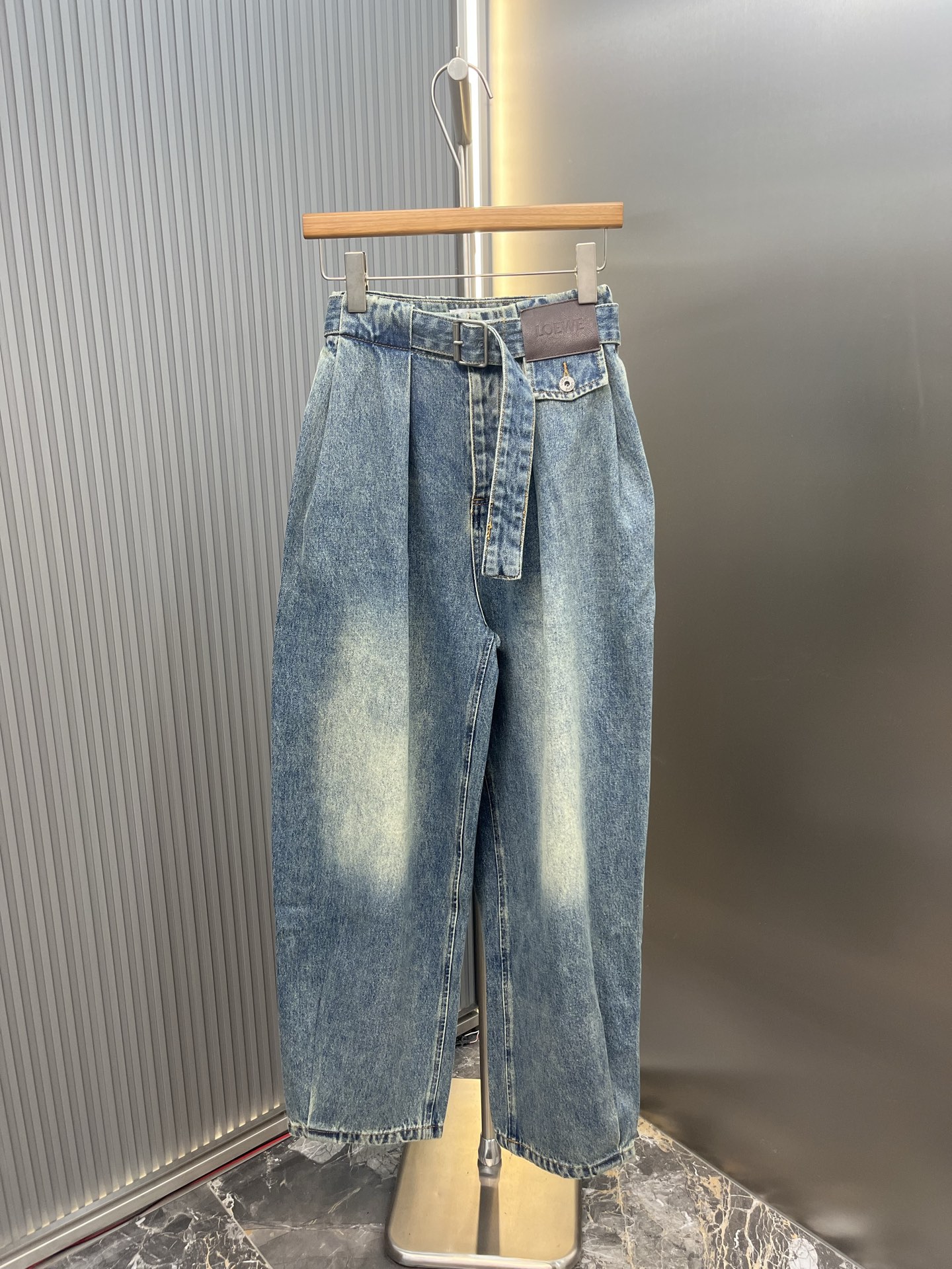 Loewe Loewe 皮革贴片牛仔裤