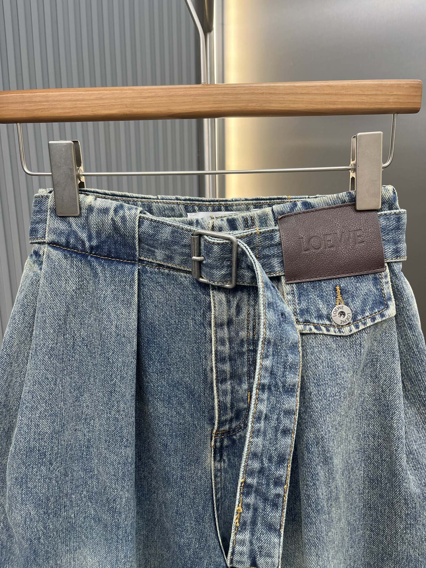 Loewe Loewe 皮革贴片牛仔裤