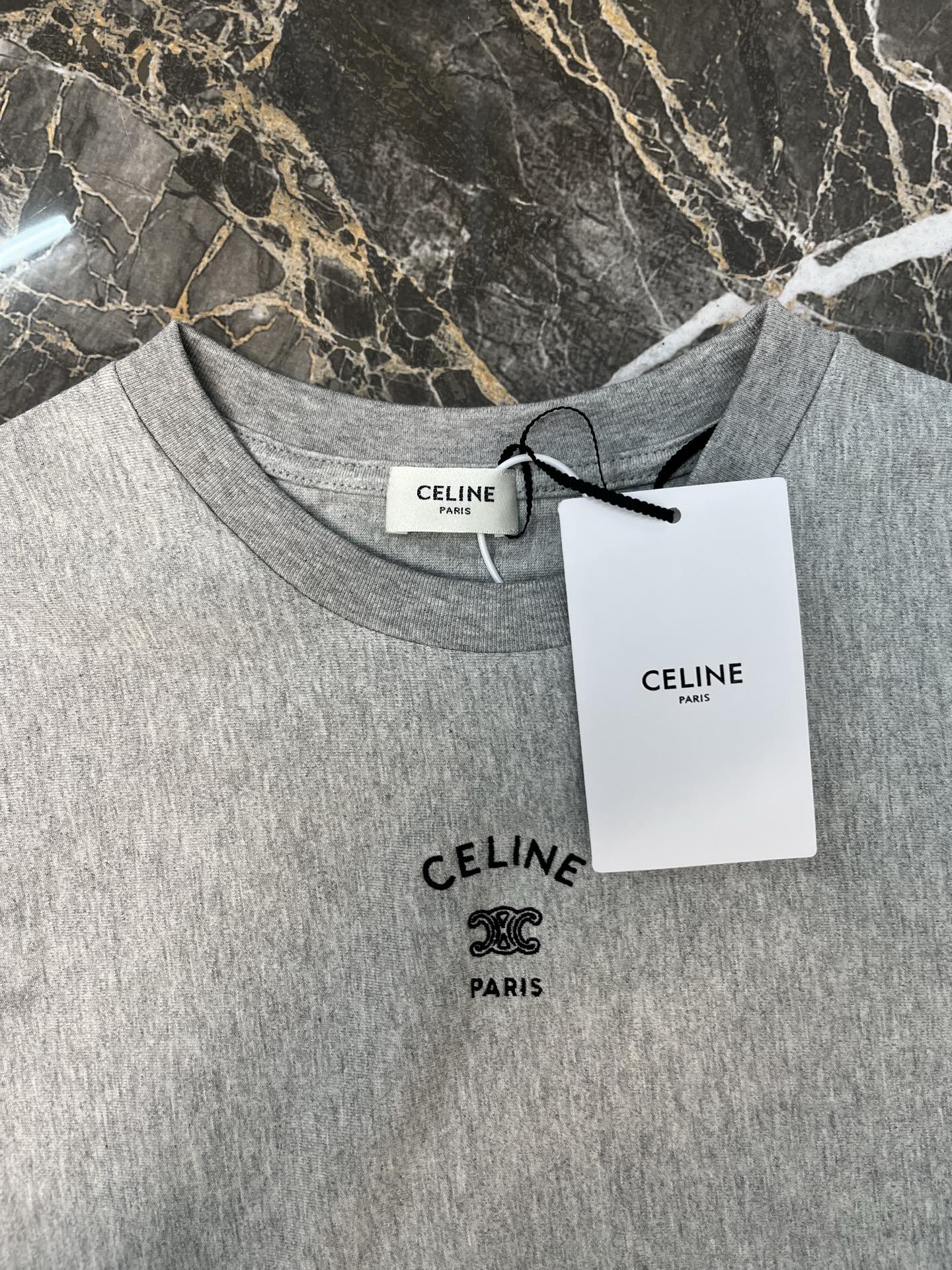 Celine Celine 标识刺绣短袖