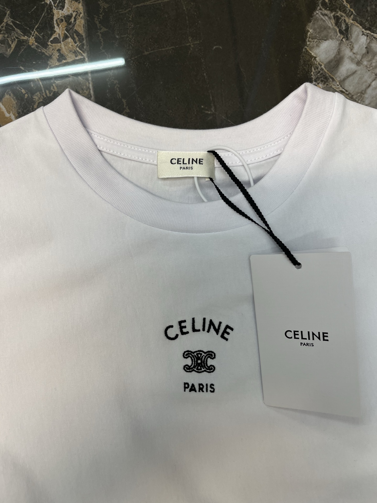 Celine Celine 标识刺绣短袖