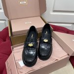 MiuMiu Shoes Loafers Cowhide Sheepskin Spring/Summer Collection