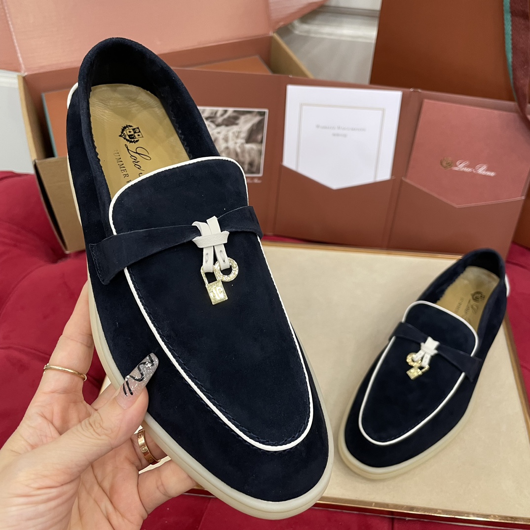 🌾G219专柜原单品质所见即所得Loro Pian*经典爆款出品lp顶级版本 英伦流苏平底乐福鞋原来这就