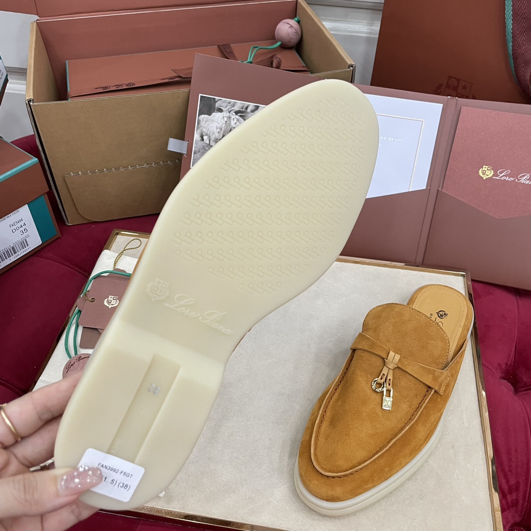 🌾G219专柜原单品质所见即所得Loro Pian*经典爆款出品lp顶级版本 英伦流苏平底乐福鞋原来这就